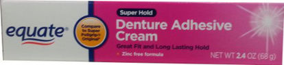 Picture of Equate Super Hold Denture Adhesive Cream Compare to Super Poligrip Original