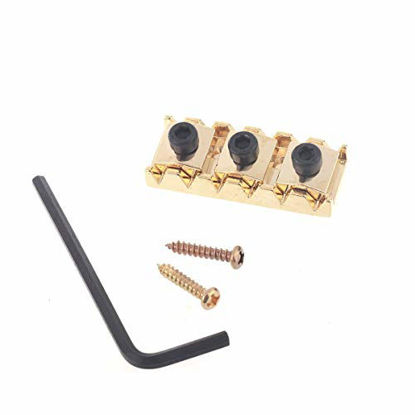 Picture of Musiclily 42mm Guitar Metal String Lock Locking Nut for Floyd Rose Style Electric Guitar Tremolo Double Lock System, Gold