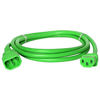 Picture of C14 to C13 Power Cord - Green, 10 Foot, 10A/250V, 18/3 AWG, IE 60320 - Iron Box Part # IBX-6110-10 (10 ft, Green)