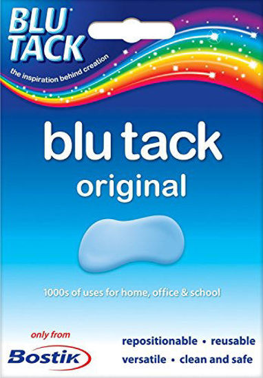 Picture of 2 x Bostik Blu Tack Mastic Adhesive Putty Non Toxic Blue approx 60g 801103