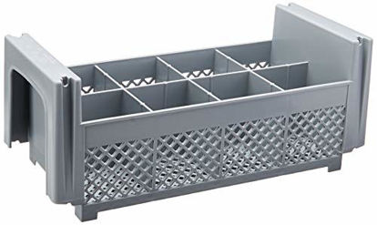 Picture of Cambro 8FBNH434151 8-Compartment Flatware Rack, Gray, 1/2 Size