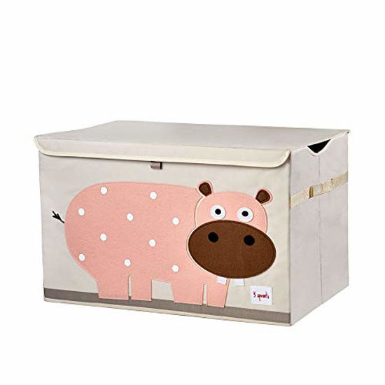 Picture of 3 Sprouts Kids Toy Chest - Storage Trunk for Boys and Girls Room, Hippo
