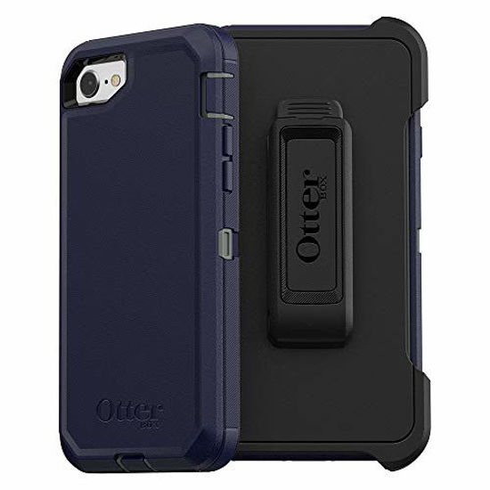 Picture of OtterBox DEFENDER SERIES Case for iPhone SE (2nd Gen - 2020) & iPhone 8/7 (NOT PLUS) - Retail Packaging - STORMY PEAKS (AGAVE GREEN/MARITIME BLUE)