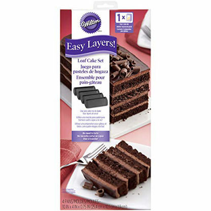Picture of Wilton Easy Layers! 10 x 4-Inch Loaf Cake Pan Set, 4-Piece