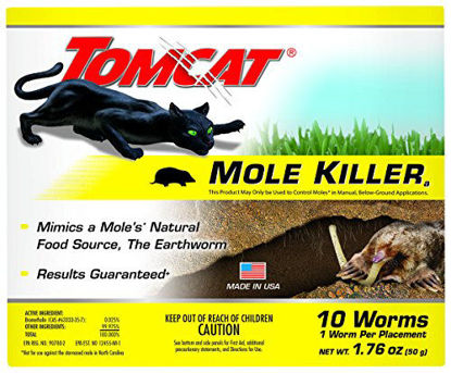 Picture of Tomcat Mole Killer(a) - Worm Bait - Includes 10 Worms per Box - Mimics a Mole's Natural Food Source - Ready-to-Use Mole Killer - Effective Against Most Common Mole Species