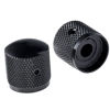 Picture of Musiclily Metric Heavy Metal Electric Guitar Dome Knobs for Fender Stratocaster Telecaster Electric Guitar Bass, Black(Pack of 4)