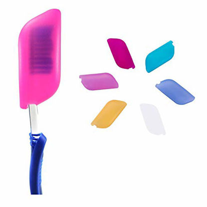 Picture of V-TOP Silicone Toothbrush Case Covers Pack of 6, Great for Home and Outdoor