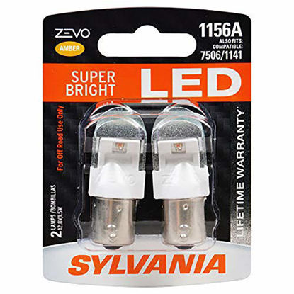 Picture of SYLVANIA ZEVO 1156 Amber LED Bulb, (Contains 2 Bulbs)