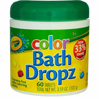 Picture of Crayola Color Bath Dropz 60 Tablets 3.59 Ounce Jar (3 Pack)