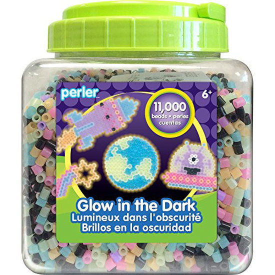 GetUSCart- BeadTin Night Glow-in-The-Dark 6.5mm Mini Barrel Pony Beads  (1000pcs)