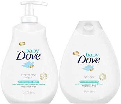 Picture of Baby Dove Sensitive Moisture Bundle: Tip to Toe Wash and Lotion, 13 Ounce Each