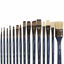 Picture of Mont Marte Premium Paint Brush Set 15 Piece, Includes 15 Different Brushes in a Roll Case with Magnetic Closure, Suitable for Watercolour, Acrylic and Oil Painting
