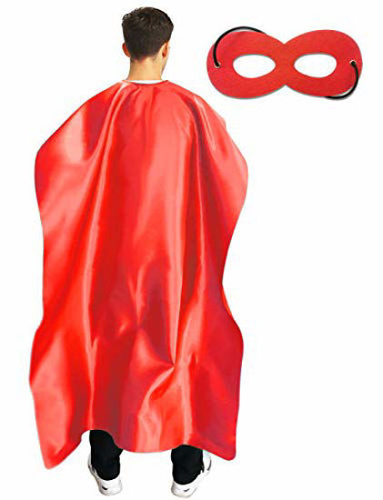 Bulk Pack ADJOY Superhero Capes and Masks for Kids Birthday Party 7 Sets DIY Dress Up Costumes 