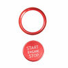 Picture of shunyang Car Engine Start Stop Push Button Cover Trim Ignition Key Ring Trim Car Auto Interior Decoration Sticker for A4 A5 A6 A7 Q5 (Red)