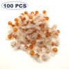 Picture of UY Wire to Wire Connector K2,SINCODA 100PCS Waterproof Gel-Filled Orange Clear Button Telephone Wire Connectors UY2 Butt Splice Connector K2 Network Cable Terminals