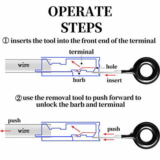 GetUSCart Vignee 60pcs Terminal Removal Tool kit,Pins Terminals Puller