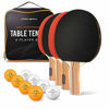 Picture of PRO SPIN Ping Pong Paddles - High-Performance 4-Player Set | Premium Table Tennis Paddles, 3-Star Ping Pong Balls, Compact Storage Case | Ping Pong Paddles Set of 4 for Indoor & Outdoor Games