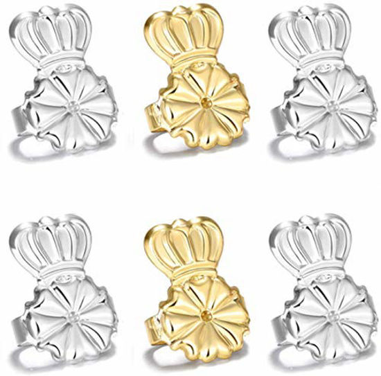 3 Pairs Earring Backs for Droopy Ears, Earring Lifters for Heavy Earring