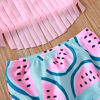 Picture of Infant Baby Girl Bikini Swimsuit Tassels Floral Pinapple Bowknot Swimwear Bathing Suit Summer Outfits Set (Pink Swimsuit, 12-18 Months)