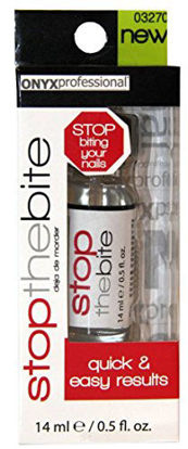 Picture of Onyx Professional "Stop The Bite" Nail Biting & Thumb Sucking Deterrent Polish 0.5 fl oz - Helps Nails Grow & Can Be Used As Top or Base Coat
