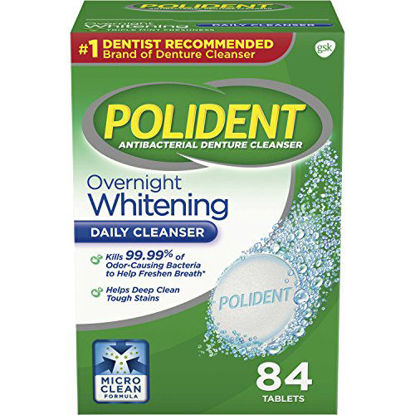 Picture of Polident Overnight Whitening Denture Cleanser Tablets, 84 Count