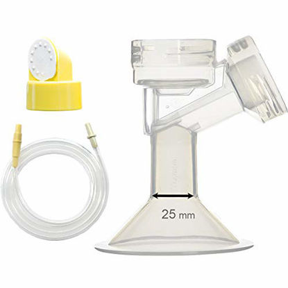 Picture of Swing Tubing and Breast Pump Kit for Medela Swing Breastpump. Inc. 1 Medium Breastshield (Comparable to Medela Personalfit 24mm), 1 Valve, 1 Membrane, and 1 Replacement Tubing