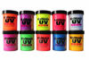 Picture of UV Neon Black Light Fluorescent Acrylic Paint and Free UV Keychain and Extra Pot of Medium That's 10 Super Bright 1/2oz Poster Wall Art Craft Color Paints