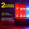 Picture of Xprite Red & Blue 12 LEDs Rotating Beacon Strobe Light w/Magnetic Mount, Revolving Warning Police Light for Emergency Caution Vehicle, Snowplow, Patrol Cars, Truck UTV