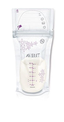Picture of Philips Avent Breast Milk Storage Bags, Clear, 6 Ounce, 50 Pack