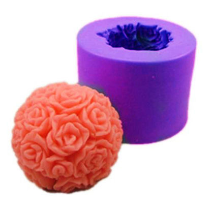 Picture of Longzang Ball Rose S0245 Silicone Candle molds Soap Mold Craft Molds DIY