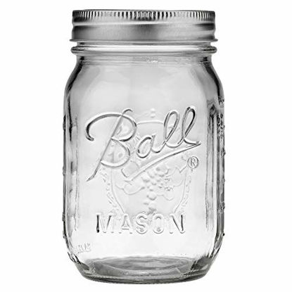 Picture of Ball Regular Mouth Pint 16-oz Mason Jars with Lid and Band (1-Pack)