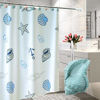 Picture of AGPTEK Shower Curtain Hooks, 12PCS Anti Rust Decorative Resin Hooks for Bathroom, Baby Room, Bedroom, Living Room Decor (Blue Seashell)
