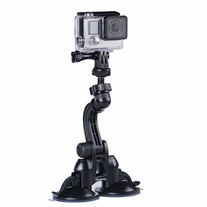 Picture of Smatree Double Suction Cup Mount with Greater Suction Power Compatible for Gopro Max/Hero 9/8/7/6/5/4/3+/3/2/1/ Hero Session/for DJI OSMO Action Camera