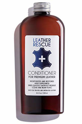 Picture of Leather Rescue Conditioner and Restorer for Jackets, Shoes, Bags, Purses, Car Seats, and Furniture - Non-Toxic and Made in USA - 8.5 oz