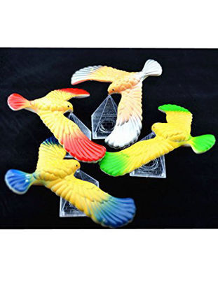 Picture of C&H Solutions 3 Pcs Cute Balancing Bird with Clear Triangle Stand (Colors May Vary)