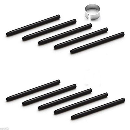 Picture of 10 Pack Black Replacement Nibs with Removal Ring for Wacom Bamboo & Intuos Pens