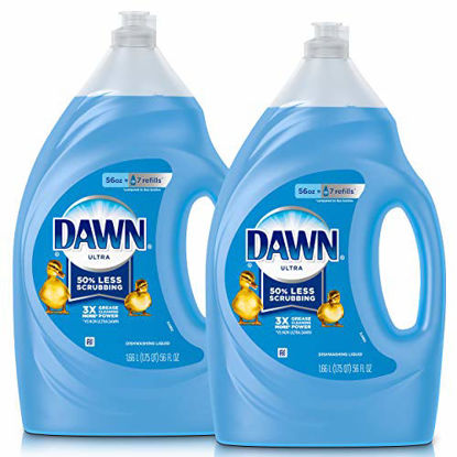 Picture of Dawn Ultra Dishwashing Liquid Dish Soap, Refill Size, original scent 112 Fl Oz (Pack of 2)