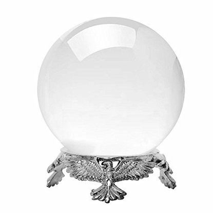 Picture of Amlong Crystal Small Clear Crystal Ball 50mm (2 inch) Diameter with Silver Eagle Stand