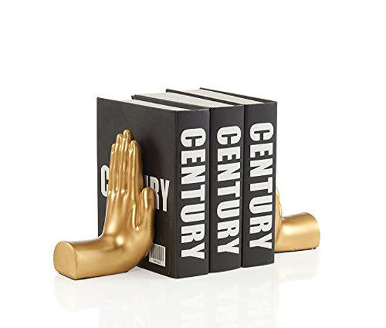 Picture of Danya B. NY8003GLD Contemporary Accent Book Shelf Decor - Hands Sculpture Bookend Set