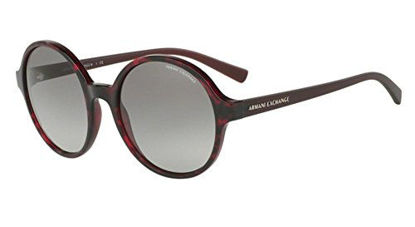 Picture of A|X Armani Exchange AX4059S Sunglasses 820511-55 - Havana Red Rhubarb Frame, Grey Gradient