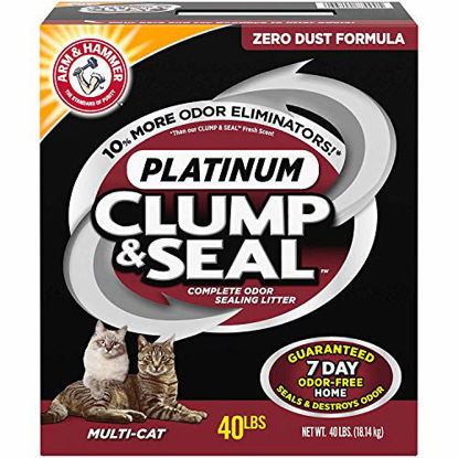 Picture of ARM & HAMMER Clump & Seal Platinum Cat Litter, Multi-Cat, 40 lb