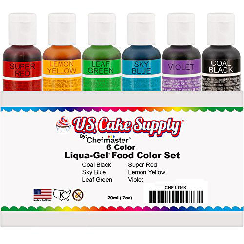 GetUSCart- 6 Color Cake Food Coloring Liqua-Gel Decorating Baking ...