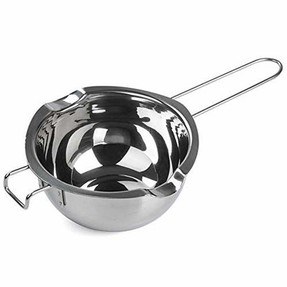 Picture of Stainless Steel Double Boiler Pot for Melting Chocolate, Candy and Candle Making (18/8 Steel, 2 Cup Capacity, 480ML)