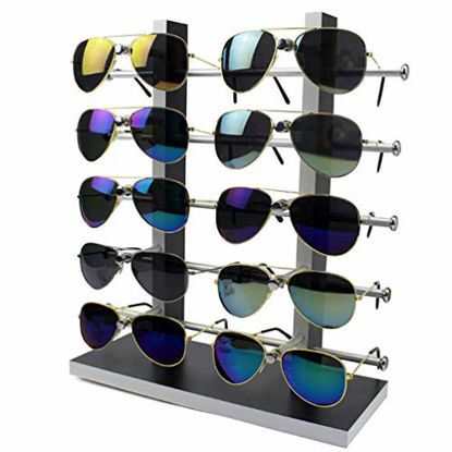 Picture of General Wood Sunglass Glass Rack Frame Glasses Display Stand Holder Organizer Black