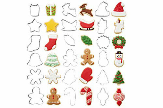 Picture of Wilton Holiday Shapes Metal Christmas Cookie Cutter Set, 18-Piece