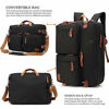 Picture of CoolBELL Convertible Backpack Messenger Bag Shoulder Bag Laptop Case Handbag Business Briefcase Multi-Functional Travel Rucksack Fits 17.3 Inch Laptop for Men/Women (Black)