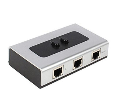 Picture of 2Port RJ45 Gigabit Ethernet RJ45 Network Switch Splitter Selector Box 100M/1000M