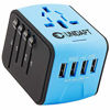 Picture of Unidapt Universal Travel Power Adapter, International Adapter, Fast 2,4A 4-USB Worldwide European Power Charger, AC Wall Plug Adapters - All in One for Europe US USA UK EU AUS & Asia