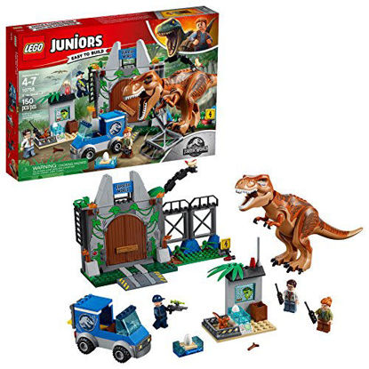 Picture of LEGO Juniors/4+ Jurassic World T. rex Breakout 10758 Building Kit (150 Pieces)