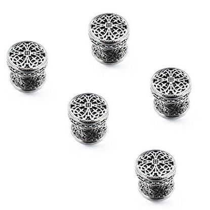 Picture of HAWSON Vintage Tuxedo Studs Button for Men Retro Flower Pattern - Best Wedding Business Gifts for Men with Box
